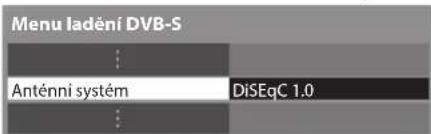 Menu ladèni DVB-S Anténni systém DiSEqC 1.0