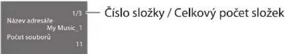 Název adresáře My Music_1 Počet souborů 1/3 — Čísló složky / Celkový počet složek 11