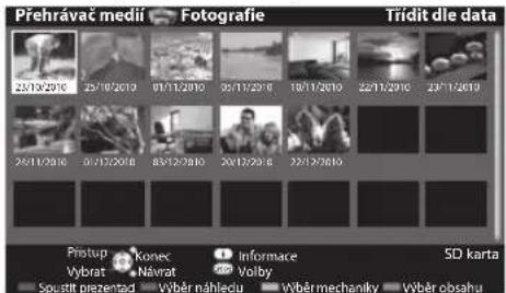 Přehrávač medii Fotografie Trídit dle data 23/10/2016 25/10/2019 01/11/2019 05/11/2018 10/11/2019 22/11/2016 23/11/2019 24/11/2016 01/12/2018 03/12/2018 20/12/2018 22/12/2019 Pristup Konex Informace SD karta Vybrat Návrat Volby Spustit pizentad Vyber náhledu Wybermechanky Vyber obsahu