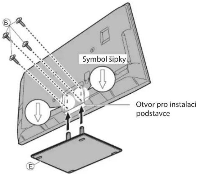 Symbol šipky Otvor pro instalaci podstavce