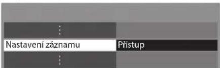 Nastavení záznamu Přístup