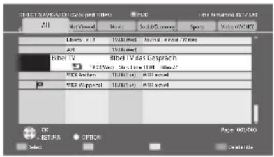 PANASONIC TX-P46GTN33 - Ovládání DIGA rekordéru - 1