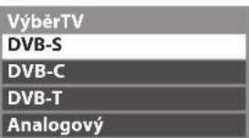 VýběrTV DVB-S DVB-C DVB-T Analogový