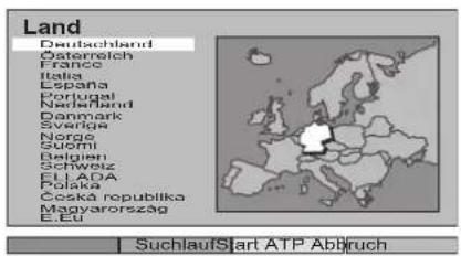 Land Deutschland Österreich France Italia Espana Portugal Nederland Danmark Sverige Norge Suomi Belgien Schweiz EU-ADA Polaka Česká republika Magyarország E.Ed. SuchlaufStart ATP Abbruch