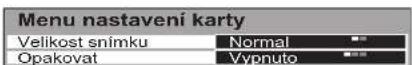 PANASONIC Viera TX-32LX500P - Menu nastavení karty - 6