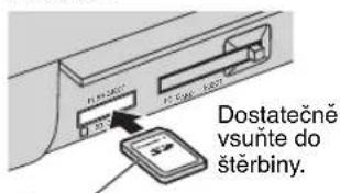 Dostatečně vsuňte do šterbiny.