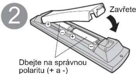 Zavřete Dbejte na správnou polaritu (+ a -)
