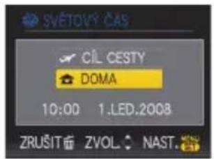 SVÉTOVÝ CAS CIL CESTY DOMA 10:00 1.LED.2008 ZRUŠIT Š ZVOL. ◦ NAST.