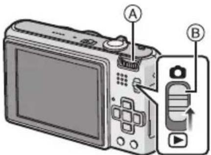 PANASONIC Lumix DMC-FX150 - Přepněte přepínač [ZÁZN.]/[PŘEHR.] na [☐]. - 1