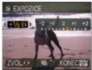 EXPOZICE +1/3 EV -2 -1 0 +1 +2 ZVOL KONEC MONU
