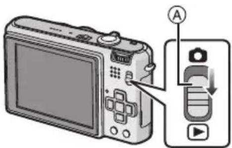 PANASONIC Lumix DMC-FX150 - Přepněte přepínač [ZÁZN.]/[PŘEHR.] ⑨ na [▶]. - 1