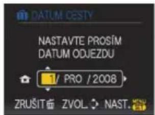 DATUM CESTY NASTAVTE PROSÍM DATUM ODJEZDU 1 / PRO / 2008 ZRUŠIT ZVOL NAST.