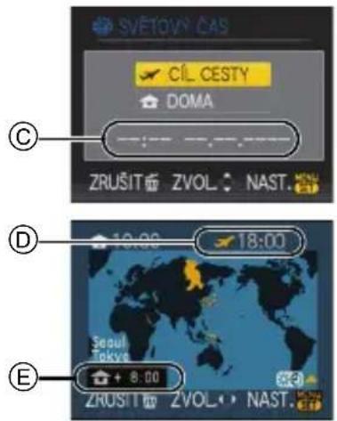 SVETOVY CAS CIL CESTY DOMA ZRUŠIT ZVOL NAST 18:00 18:00 E + 8:00 ZRUSIT ZVOL NAST.