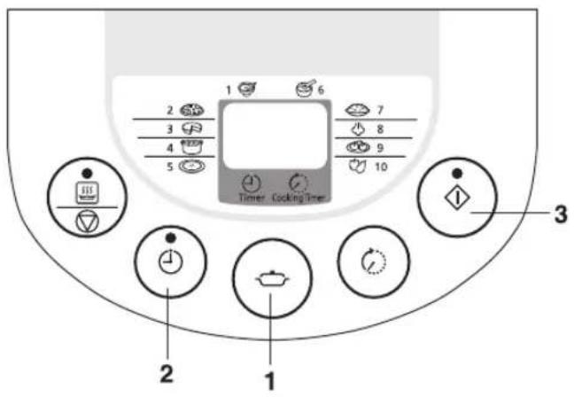 1 2 3 4 5 6 7 8 9 Timer Cooking Timer Timer Cooking Timer 3 2 1