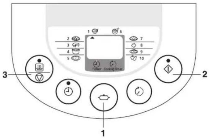 1 2 3 4 5 6 7 8 9 10 Timer Cooking Time 3 2 1