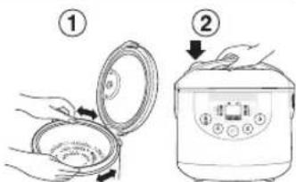 PANASONIC SR-TMJ501 - Поставете вътрешната тавичка в корпуса и затворете външния капак. - 1