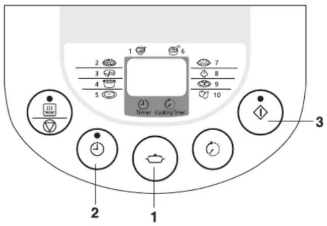 1 2 3 4 5 6 7 8 9 Timer Cooking Timer Timer Cooking Timer 2 1 3
