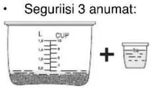 • Seguriisi 3 anumat: L 1.0 1.5 1.0 1.5 1.0 L CUP + 2m