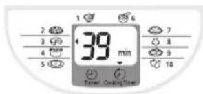 2 3 4 5 39 min 7 8 9 10 Power Cooking Time