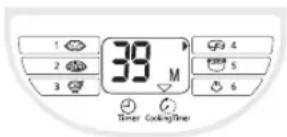1 2 3 39 M 4 5 6 Timer Cooking/Timer