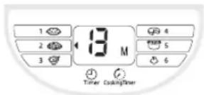 1 2 3 13 M 4 5 6 Timer CookingTimer