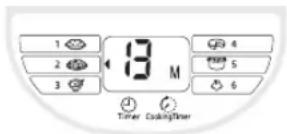 1 2 3 13 M 4 5 6 Timer CookingTimer