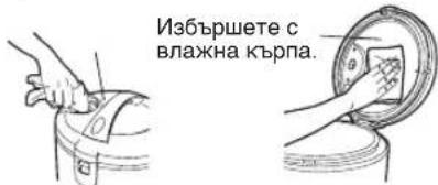 Избършете с влажна кърпа.