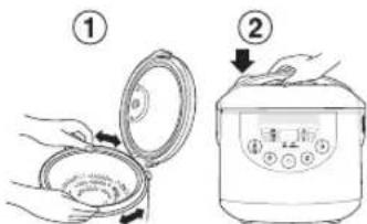 PANASONIC SR-TMH501 - Idėkite vidinį dubenį į korpusą ir uždarykite išorinį dangtį - 1