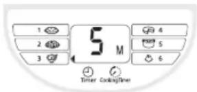 1 2 3 5 M 4 5 6 Timer Cooking/Timer