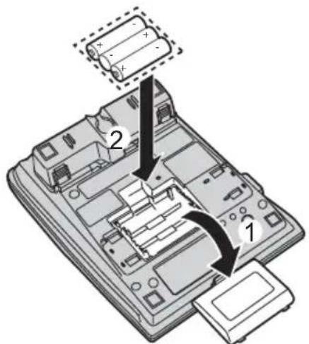 PANASONIC KX-TSC11B - Bateriju ievietošana - 1