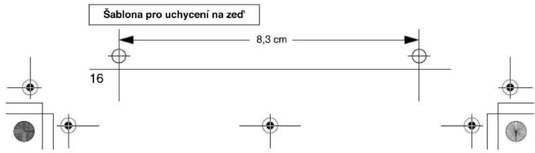 Šablona pro uchycení na zed' 8,3 cm 16