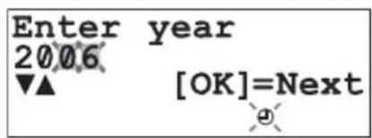 Enter year 2006 ▼▲ [OK]=Next