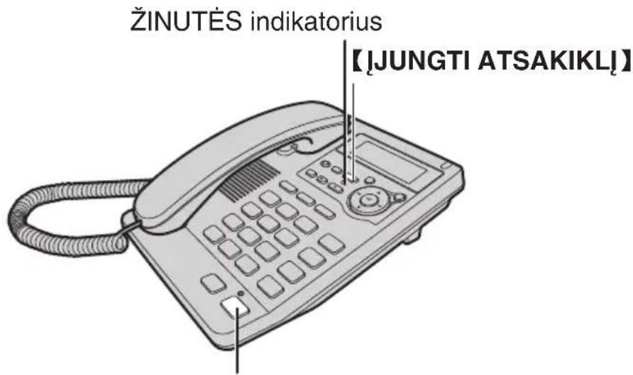 ŽINUTĖS indikatorius 【IJUNGTI ATSAKIKLI】
