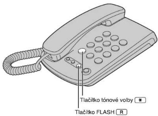 Tlačítko tónové volby * Tlačítko FLASH R