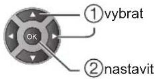 ①vybrat ②nastavit
