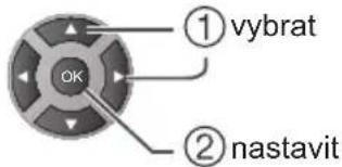 ① vybrat ② nastavit