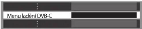 Menu ladění DVB-C