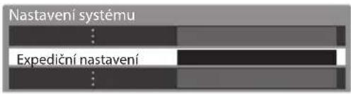 Nastavení systému : Expediční nastavení