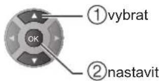 ①vybrat ②nastavit