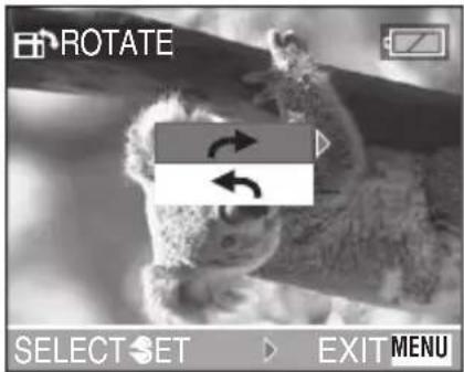 ROTATE SELECT SET EXIT MENU