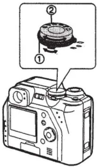 PANASONIC Lumix DMC-LC40 - Ovladač provozního režimu a ovladač režimu REC (záznam) - 1