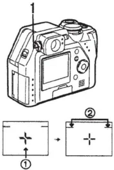 PANASONIC Lumix DMC-LC40 - Nastavení optického hledáčku (korekce dioptrií) - 1