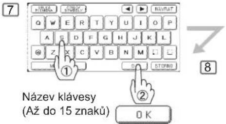 Název klávesy (Až do 15 znaků) OK