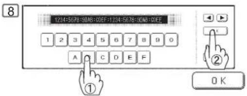 1234-5678-50A8-10EF-31-234-5678-50A8-10EF 1 2 3 4 5 6 7 8 9 0 A C D E F ① OK