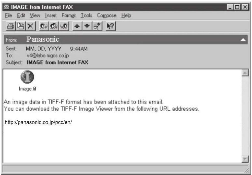PANASONIC DP-8032 - ■ Internetový fax přijatý do počítače PC - 2