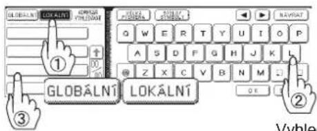 GLOBALNÍ LOKÁLNÍ GLOBALNÍ GLOBALNÍ LOKÁLNÍ ① ② ③ ④ Vyhle