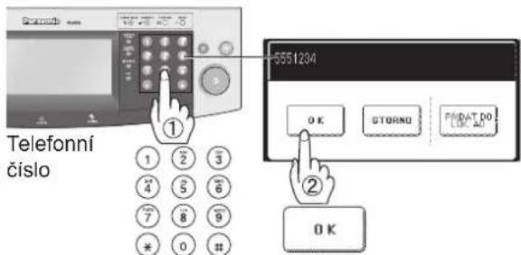 Telefonní číslo ① ② 0 K STORMO PŘÍDAT DO LOC. AM 5551234