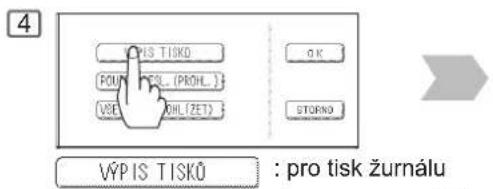 4 WÍPIS TISKÓ PROJEL (PROHL.) USE (ROHL(ZET)) OK STORNO : pro tisk žurnálu