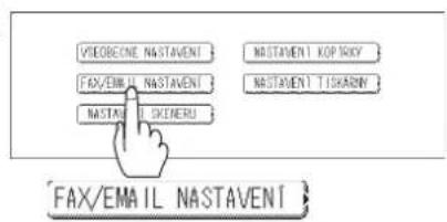 VIEOBEONE NASTAVENI NASTAVENI KOPKOKY FAX/EMAIL NASTAVENI NASTAVENI TISKARNY NASTAVENI DUKENERU FAX/EMAIL NASTAVENI