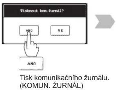 Tisknout kom. žurnál? AN0 NE AN0 Tisk komunikačního žurnálu. (KOMUN. ŽURNÁL)
